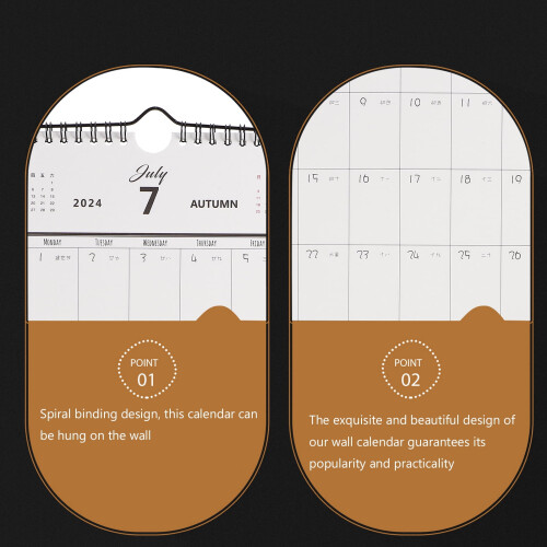 Wall-Mounted Whiteboard Calendar Paper Mache 24-Day 2