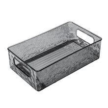 Liquidação de Organizadores! Cesto Organizador de Cosméticos em Acrílico, Estampa Glacial, Caixa Transparente Empilhável, Material Espesso,