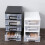 Gatuida bureau-organizer, transparant plastic, wit, 3 lades 4
