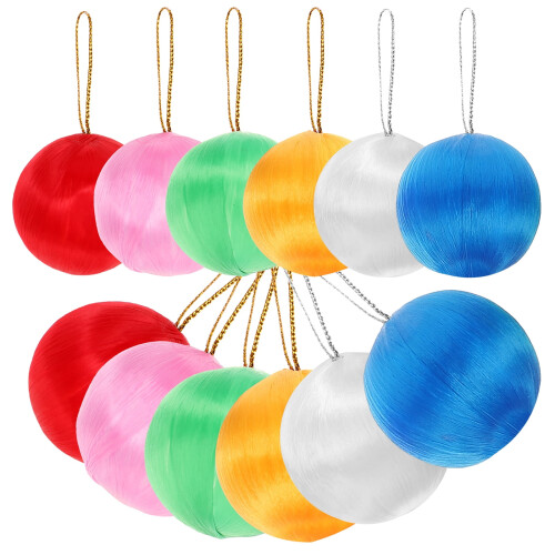 Bunte Weihnachtsbaumkugeln aus Seide, 30 Stück 2