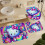 Ensemble rideau de douche Hello Kitty avec tapis de bain antidérapant et 6