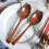 Cucchiaino da caffè in legno, utensile da cucina con manico, 2 pezzi 2