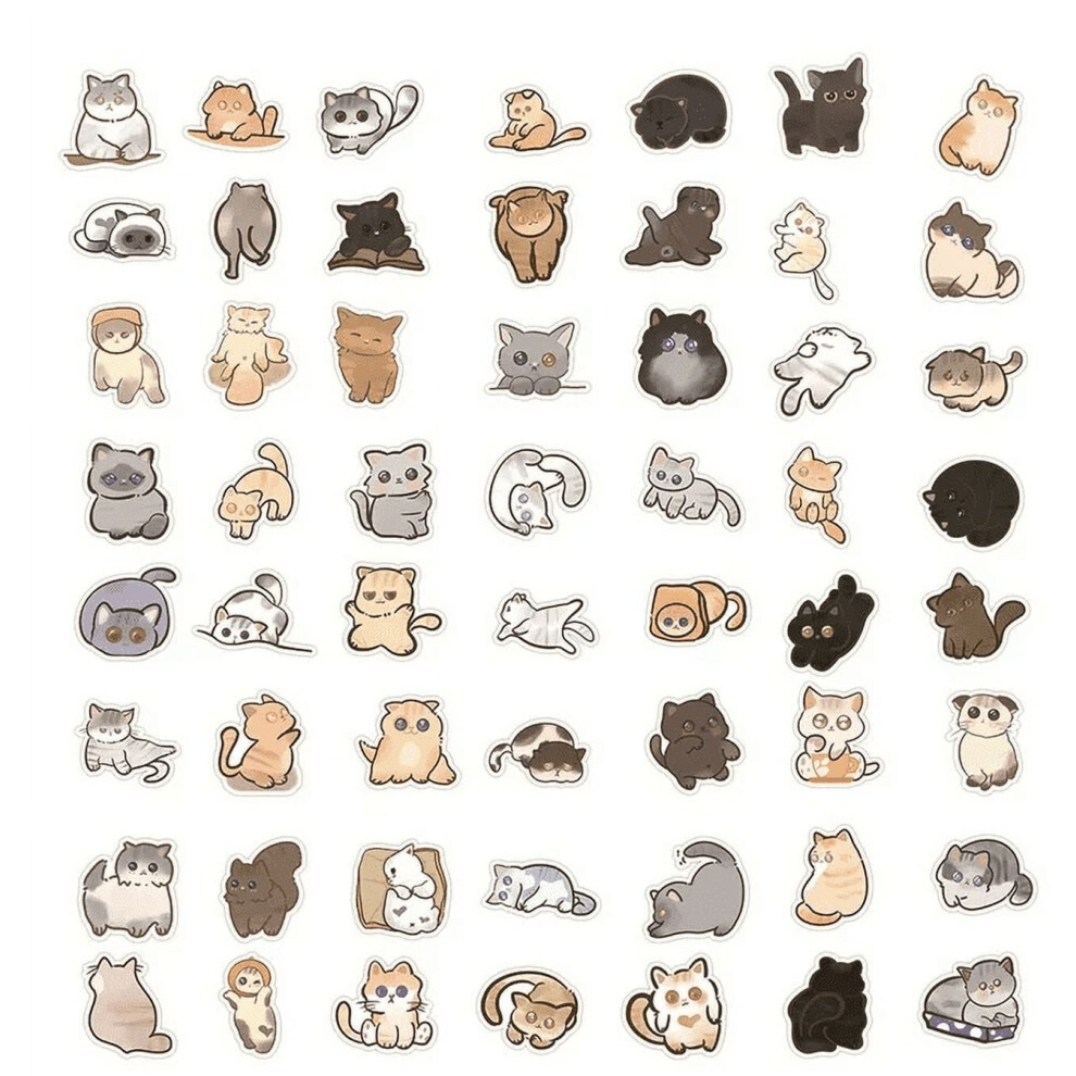 Xubond Cat Stickers Kawaii 60Pcs 975221750518