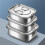 304 Stainless Steel Lunch Box Double-Layer 1800ML 6
