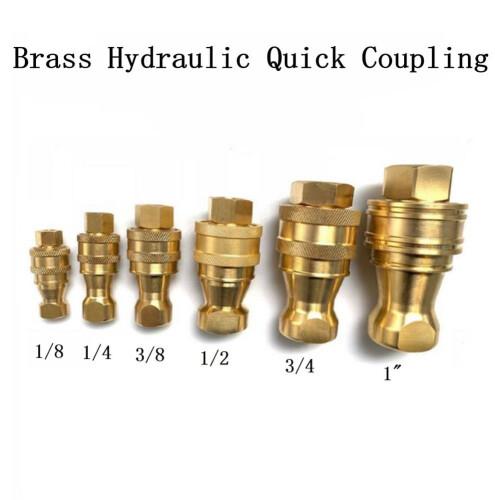 Brass Hydraulic Quick Release Fitting BSP 1/8" to 3/4" 1