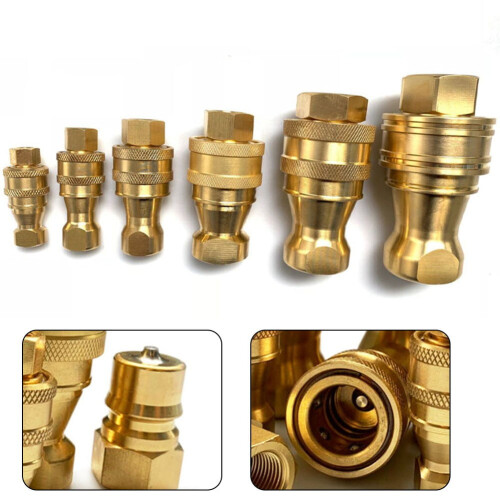 Brass Hydraulic Quick Release Fitting BSP 1/8" to 3/4" 2