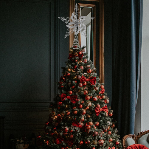 Kerstster als piek voor de kerstboom (1 stuk) 1
