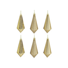 Gold and Colored Christmas Ball Ornaments Set