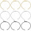 Stainless Steel Adjustable Slider Bracelets 12 pcs 18cm 6