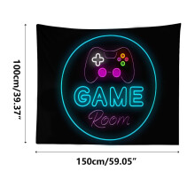 Neon Gaming Tapestry Wall Hanging for Gamer Room Decor