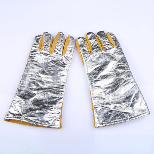 Welding Gloves Heat Resistant Leather 1 Pair 2