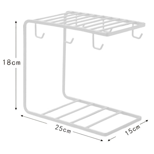 Metal wire tree stand for mug display with6hooks 1