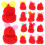 Mini gorro de Natal de tricô para boneca, faça você mesmo, 30 peças 7