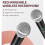 UHF Wireless Handheld Microphone 2-Channel Rechargeable 2