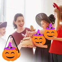 Sac à bonbons d'Halloween, sac cadeau portable en feutrine, 1 pièce