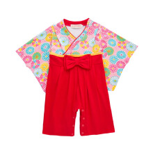 Baby girl floral kimono romper long sleeve 1 pc