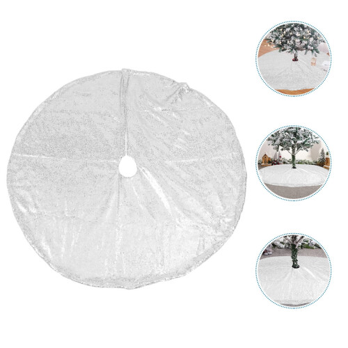 Saia de árvore de Natal com lantejoulas decorativas de 48 polegadas 1