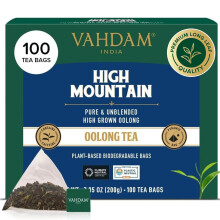 VAHDAM, Oolong Tea Bags from Chinese Foothills (100 Count) Non GMO, Gluten Free | Premium Long Leaf Chinese Grown Leaves - Bold & Flavourful | Reseal