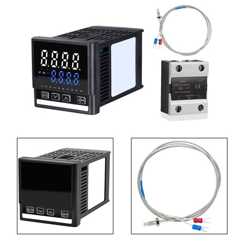 Temperaturregulatorsæt med K-type termoelement og SSR 1