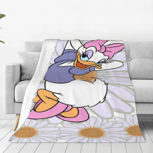 Κουβέρτα Daisy Duck από απαλό φανελένιο φλις 10x10 εκ.