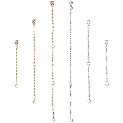 Necklace Extender Chain with Lobster Clasp 6 pcs 1