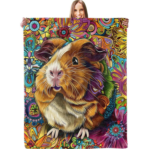 Couverture douce en peluche pour cochon d'Inde, 203 cm  152 cm