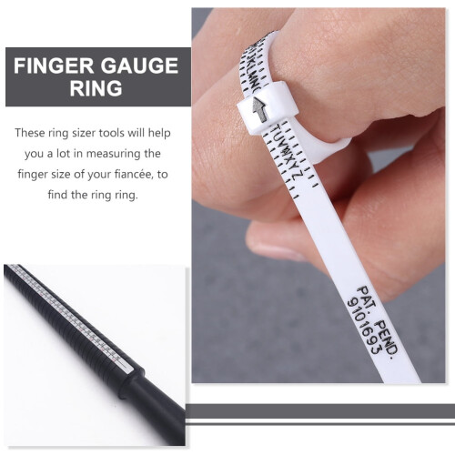 Ring Sizer Kit Plastic Finger Measuring Tool 1 Set 2