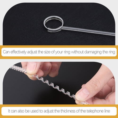 Ring Size Adjusters for Transparent Spring Rings 15 pcs 1