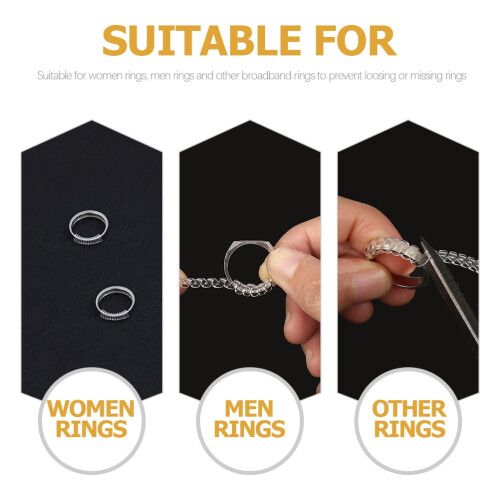 Ring Size Adjusters for Transparent Spring Rings 15 pcs 2