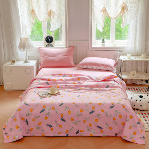 Edredom de verão em algodão lavado, presente de Natal (1 peça)