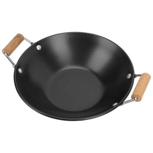 Stainless Steel Wok with Double Handle 28cm 2