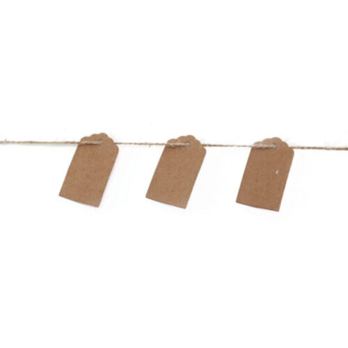 Kraft Paper Gift Tags with String Brown 100 pcs 2