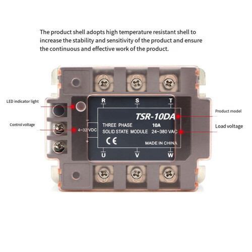 Τριφασικός έλεγχος DC Mosiee TSR-10DA SSR AC380V40A 1