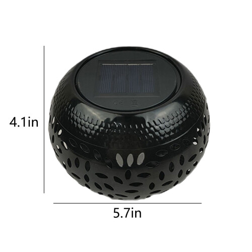 Solar Outdoor Table Lantern Warm Yellow LED Round 2