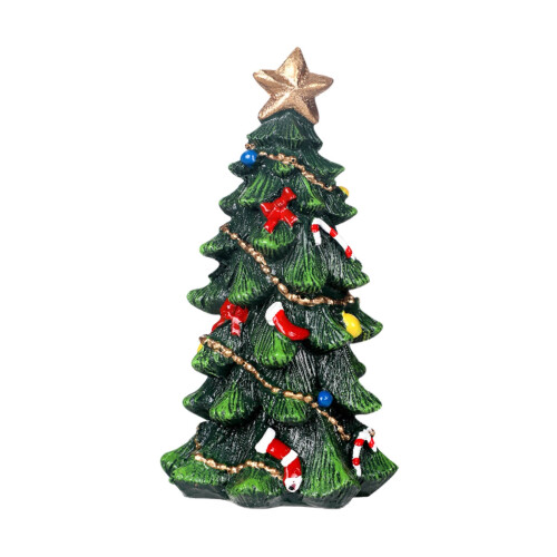 Green Fiber Optic Christmas Tree 2.95x5.31in with Star