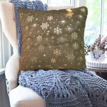 Funda de cojín para sofá con diseño de copo de nieve navideño, color plata, ideal para el hogar. Decoraciones navideñas para el hogar. Ofertas