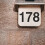 4 inch modern floating outdoor mailbox numbers black 6