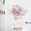 Peony Flower Wall Stickers Pink Removable Decals Set 3