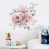 Peony Flower Wall Stickers Pink Removable Decals Set 6