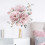 Peony Flower Wall Stickers Pink Removable Decals Set 4