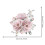Peony Flower Wall Stickers Pink Removable Decals Set 5