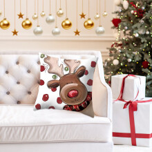 Juego de 2 fundas de almohada de terciopelo color melocotón, 45 cm x 45 cm.