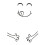 Kitchen fridge wall sticker cute happy face vinyl 1 set 2