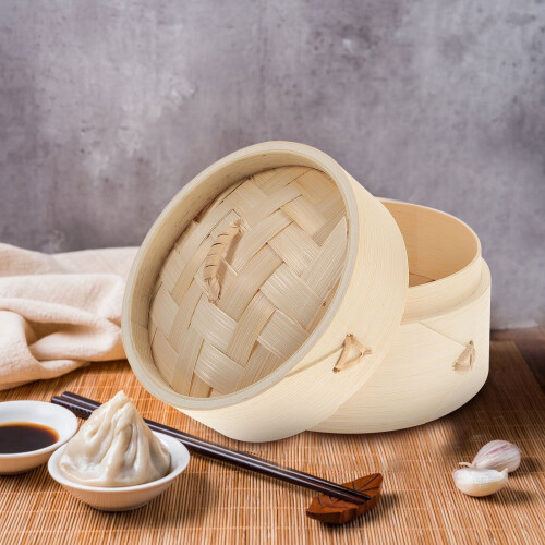 Bamboo Steamer for Chinese Cooking and Vegetables 1
