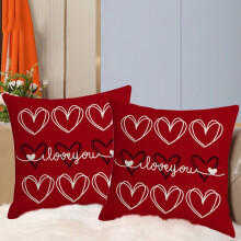 Fundas de almohada para el Día de San Valentín, 45 x 45 cm, juego de 2