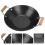Stainless Steel Wok Pan 25cm Double Handle 4