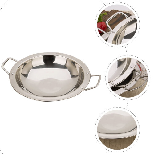 Stainless Steel Paella Pan with Double Handles 1