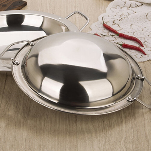 Stainless Steel Paella Pan with Double Handles 2
