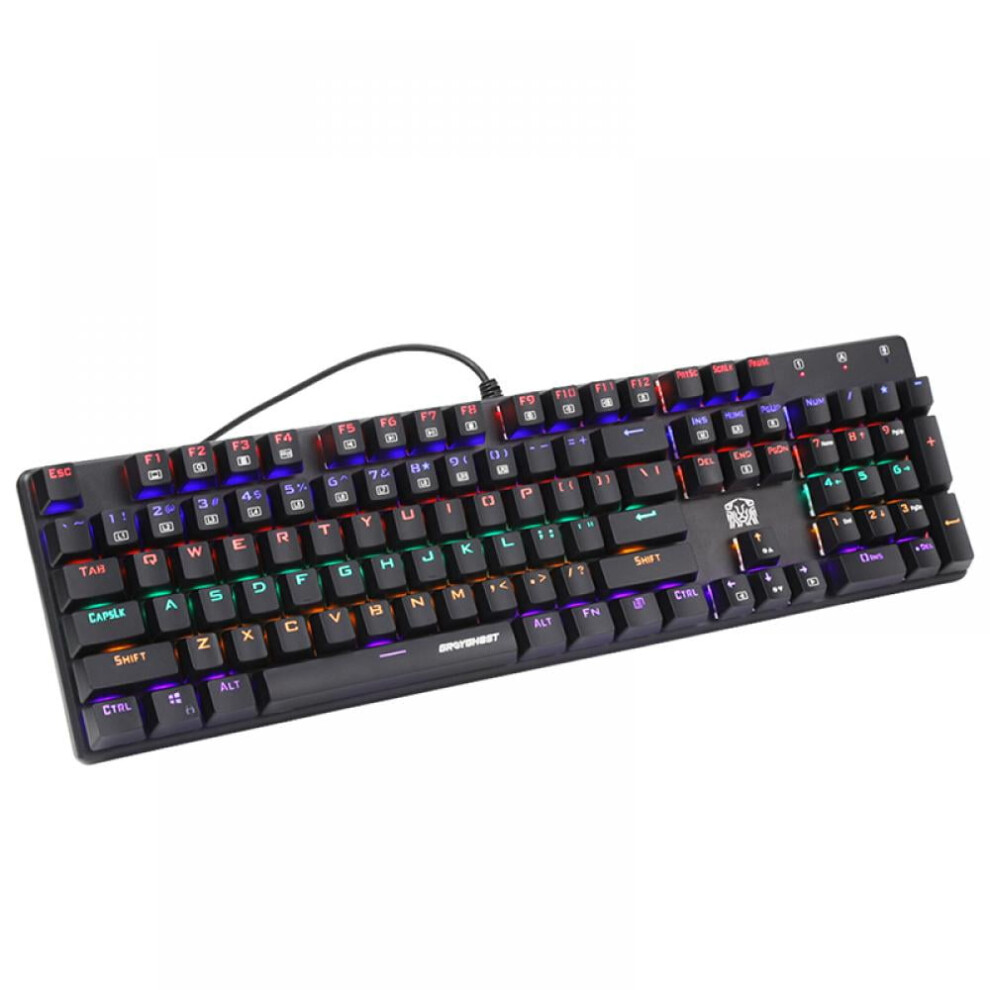 Wired Computer Keyboard 104 Keys With 5Ft Usb-A Cable Black 972700519413