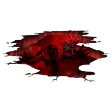 Víspera de Todos los Santos Adesivi murali di Halloween Adesivi murali Scheletro Uomo Sangue Rosso Adesivi murali Soggiorno Adesivi per la